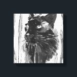 Lienzo Retrato de pantera<br><div class="desc">Gato I de Annie Warren. Este arte presenta un hermoso retrato de acuarela en blanco y negro de una pantera. | 164412Z</div>