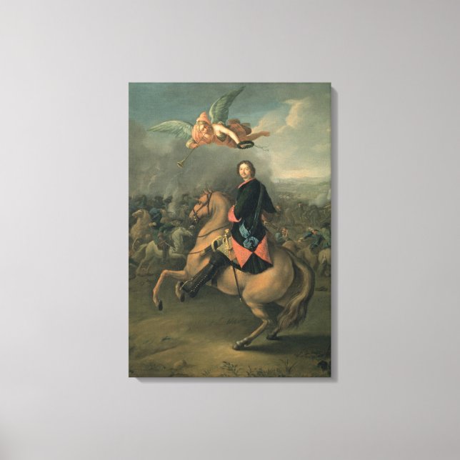 Lienzo Retrato de Pedro el Grande contra un (Anverso)