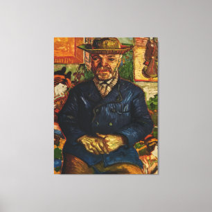 Lienzo "Retrato de Père Tanguy" de Van Gogh (1887)