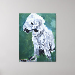 Lienzo Retrato de perro Bedlington Terrier