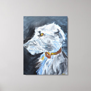 Lienzo Retrato de perro Bedlington Whippet