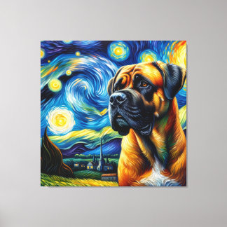 Lienzo Retrato de perro de Starry Boerboel - Retrato Masc