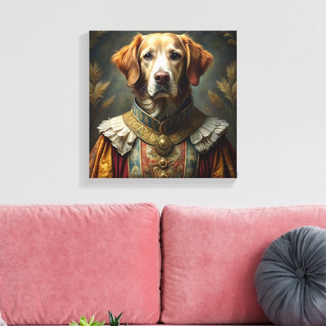 Lienzo Retrato de perro personalizado: tu perro como caba (Insitu (Sala de estar))
