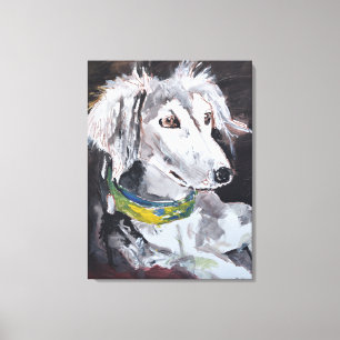 Lienzo Retrato de perro terrier blanco desaliñado