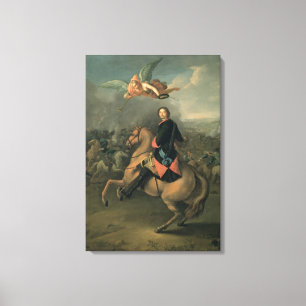Lienzo Retrato de Peter el grande contra a