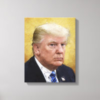Retrato de pintura al petróleo de Saint Trump