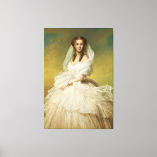 Lienzo Retrato de pintura de época elegante de la reina A