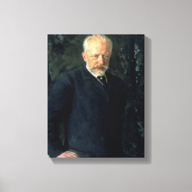 Lienzo Retrato de Piotr Ilyich Tchaikovsky (Anverso)