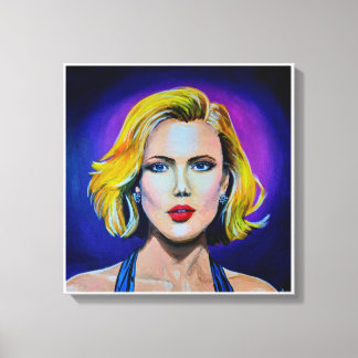 Lienzo Retrato de Pop Art Scarlett Johansson