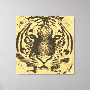 Lienzo Retrato de primer plano del tigre grande