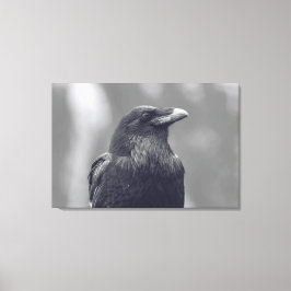 Lienzo Retrato de raven blanco y negro