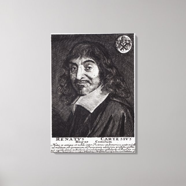 Lienzo Retrato de Rene Descartes (Anverso)