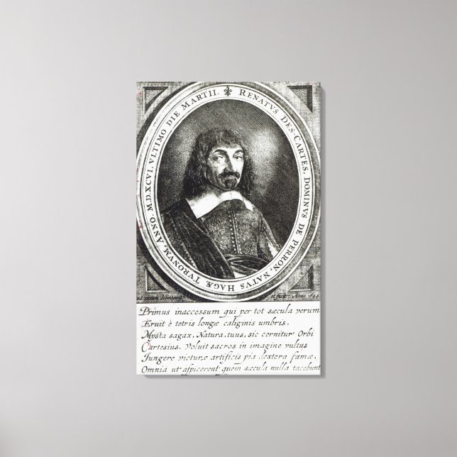 Lienzo Retrato de René Descartes, 1644 (Anverso)