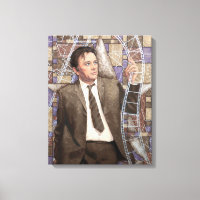 Retrato de Richard Burton pintando viejo Hollywood