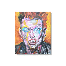 Retrato de Rock Punk Neo-Expresionista