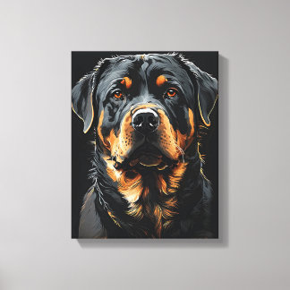 Lienzo Retrato de Rottweiler