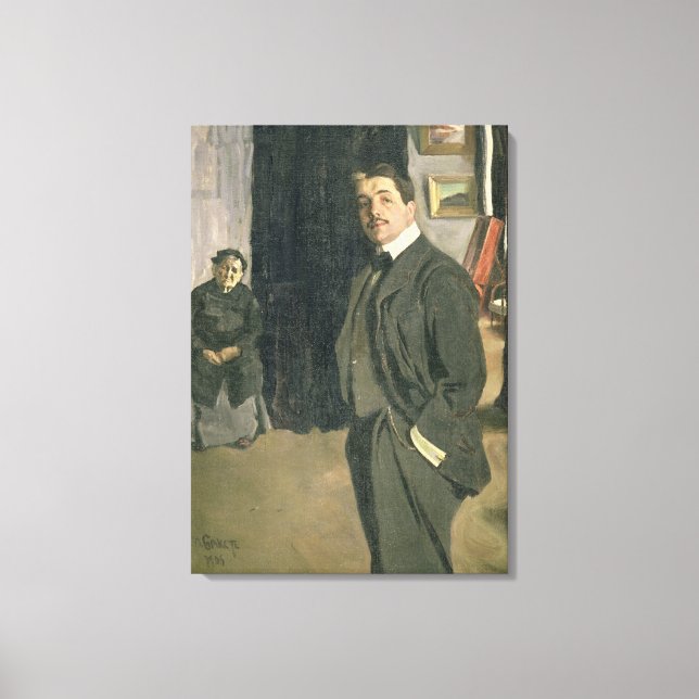 Lienzo Retrato de Sergei Pavlovich Diaghilev (Anverso)
