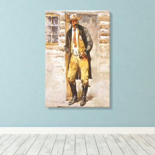 Lienzo Retrato de Sheriff por Seltzer, Vaquero del Oeste