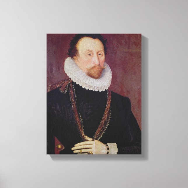 Lienzo Retrato de Sir John Hawkins 1581 (Anverso)