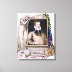 Lienzo Retrato de sir Philip Sidney (1554-86) de la 'nota