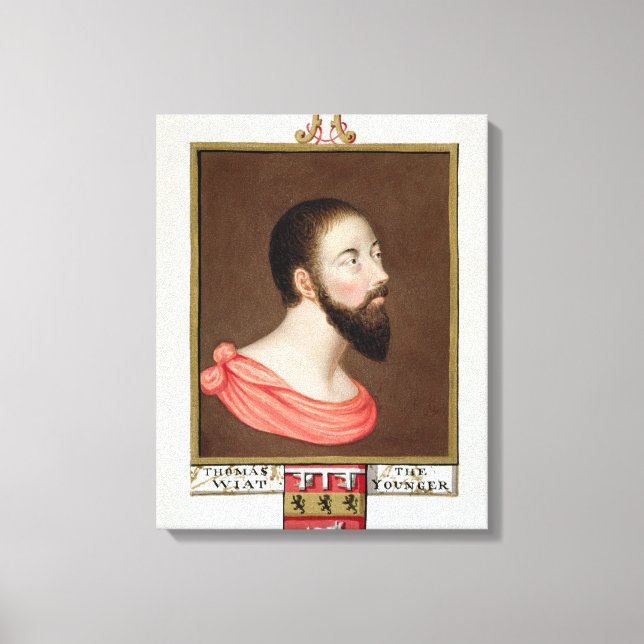 Lienzo Retrato de Sir Thomas Wyatt el Joven (c.1521-5) (Anverso)