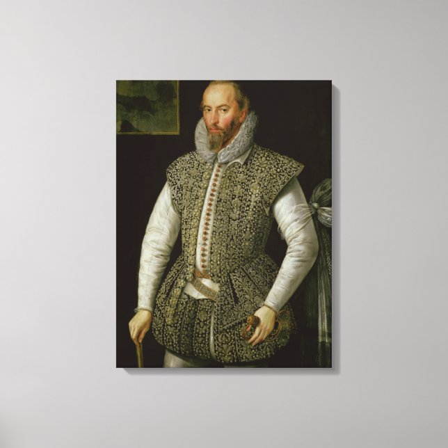 Lienzo Retrato de Sir Walter Raleigh, 1598 (Anverso)