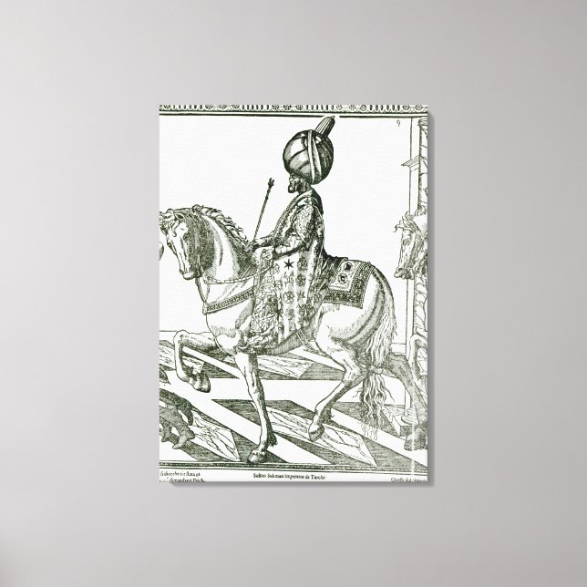 Lienzo Retrato de Suleiman el magnífico (Anverso)