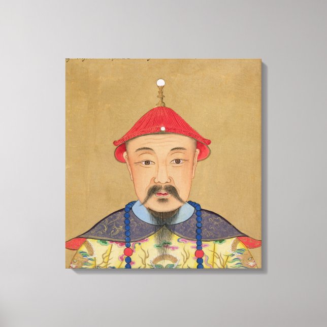 Lienzo Retrato de T'ai T'sin Che-Tsou (1638-61) (Anverso)