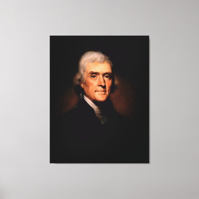 Lienzo Retrato de THOMAS JEFFERSON de Rembrandt Peale (Anverso)