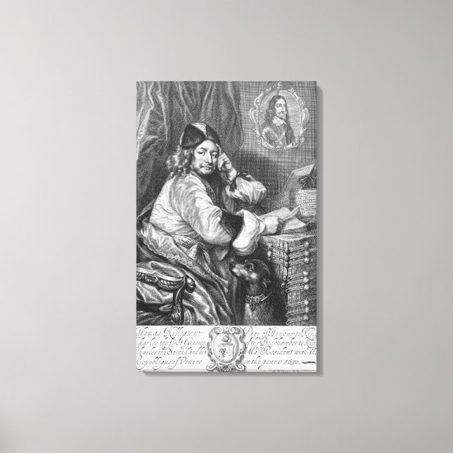 Lienzo Retrato de Thomas Killigrew (1612-83) Restauración (Anverso)