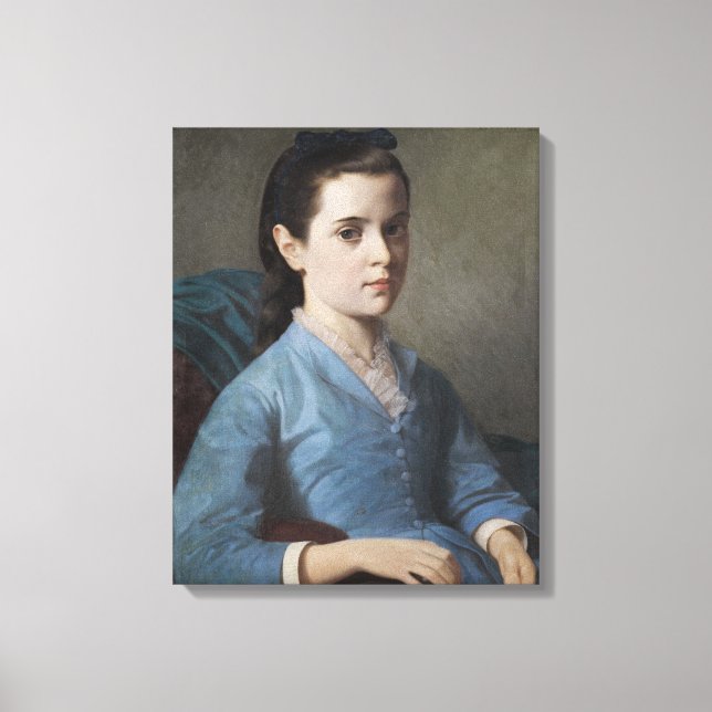 Lienzo Retrato de un Chica elegante (por Leloir) (Anverso)