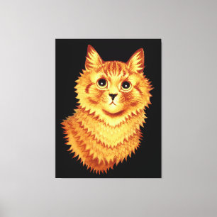 Lienzo Retrato de un gato naranja por Louis Wain 