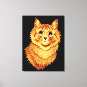 Lienzo Retrato de un gato naranja por Louis Wain