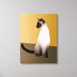 Lienzo Retrato de un gato siamés de punto de foco