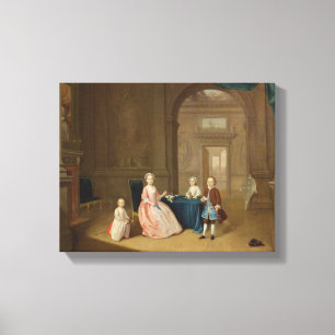 Lienzo Retrato de un grupo de niños, c.1743 (petróleo sob