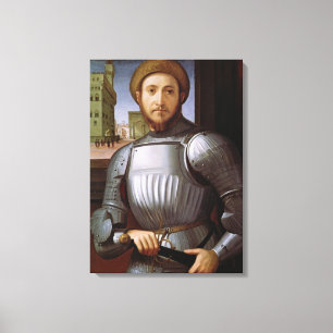 Lienzo Retrato de un hombre en armadura