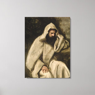 Lienzo Retrato de un monje, c.1840-45 (aceite en lona)