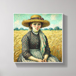 Lienzo Retrato de una campesina de Vincent van Gogh