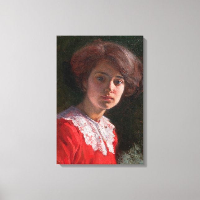 Lienzo Retrato de una dama (por Elin Danielson-Gambogi) (Anverso)