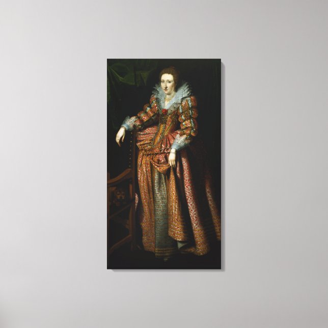 Lienzo Retrato de una Dama que se dice es de la (Anverso)