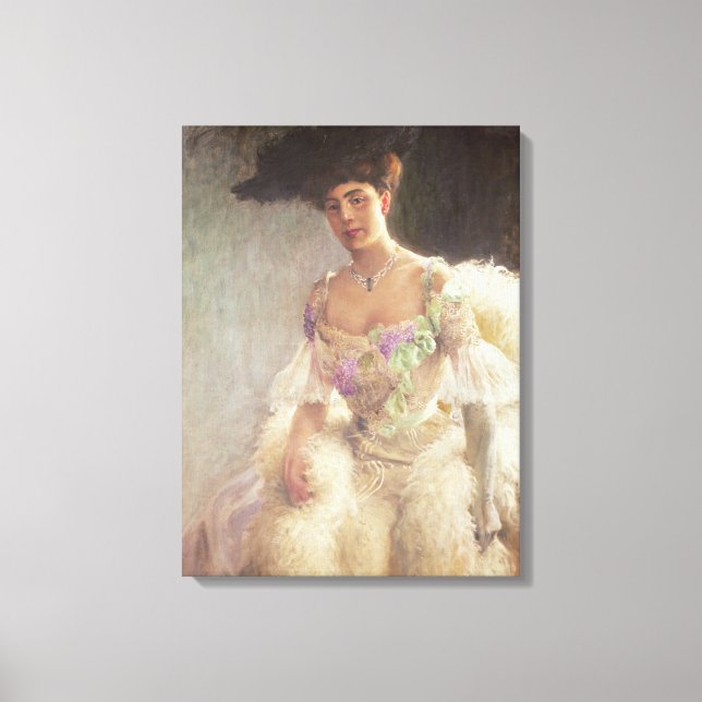 Lienzo Retrato de una dama vestida de noche, 1903 (Anverso)