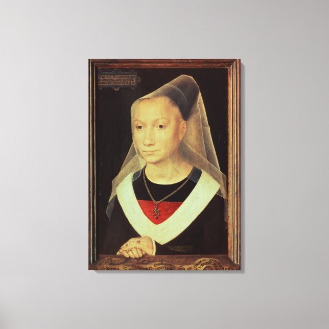 Lienzo Retrato de una joven mujer, 1480 (Anverso)