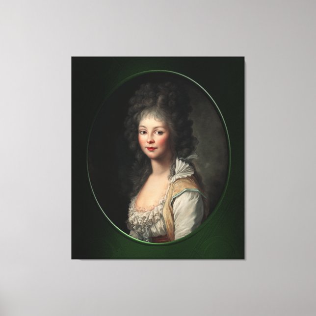 Lienzo Retrato de una joven por Johann Tischbein (Anverso)