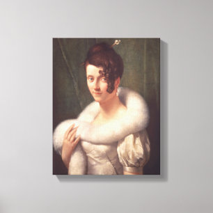 Lienzo Retrato de una mujer con un perno de pelo