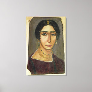 Lienzo Retrato de una mujer, de Fayum, 1ro-4to siglo