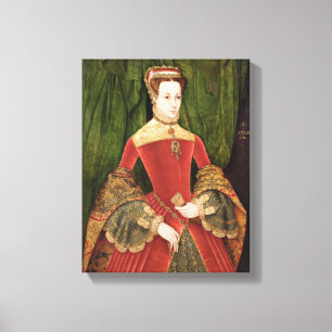 Lienzo Retrato de una mujer, envejecido 16, previamente