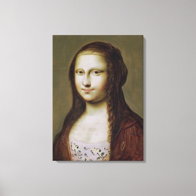 Lienzo Retrato de una mujer inspirada por la Mona Lisa (Anverso)