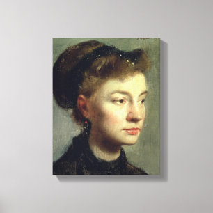 Lienzo Retrato de una mujer joven, 1867 de Edgar Degas el
