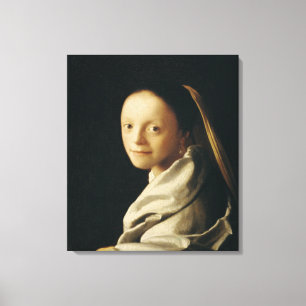 Lienzo Retrato de una mujer joven, c.1663-65