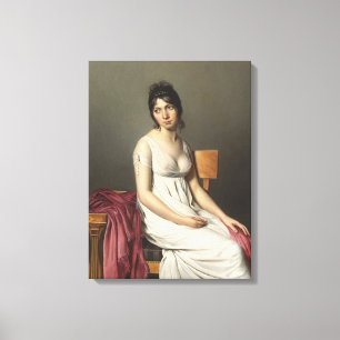 Lienzo Retrato de una mujer joven en blanco